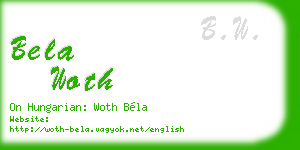bela woth business card